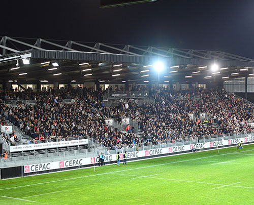 Tribunes du stade de rugby Maurice David